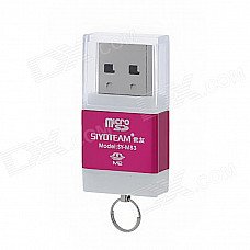 SY-M83 High Speed USB 2.0 M2 / TF Card Reader - Deep Pink + White SY-M83 High Speed USB 2.0 M2 / TF Card Reader - Deep Pink + White