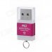 SY-M83 High Speed USB 2.0 M2 / TF Card Reader - Deep Pink + White SY-M83 High Speed USB 2.0 M2 / TF Card Reader - Deep Pink + White