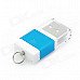 SIYOTEAM SY-M83 High-Speed USB 2.0 M2 / TF Card Reader - Blue + White SIYOTEAM SY-M83 High-Speed USB 2.0 M2 / TF Card Reader - Blue + White