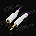 3.5mm Male to Female Extension Audio Cable - Purple + White (100cm) 3.5mm Male to Female Extension Audio Cable - Purple + White (100cm)