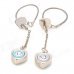 Cute Heart Voice I LOVE YOU Keychain for Couples - Silver (2 PCS) Cute Heart Voice I LOVE YOU Keychain for Couples - Silver (2 PCS)