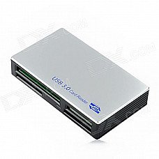 D1203 USB 3.0 SD / MS / M2 / CF / XD / Micro SD / TF Card Reader - Silver + Black D1203 USB 3.0 SD / MS / M2 / CF / XD / Micro SD / TF Card Reader - Silver + Black