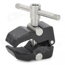 F&V Crab Claw Style Rotary Handle Camera Tripod Monopod Clamp - Black + Silver F&V Crab Claw Style Rotary Handle Camera Tripod Monopod Clamp - Black + Silver