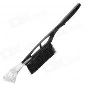 Car Vehicle Windshield Snow Brush with Detachable Ice Scraper - Black + Transparent