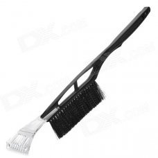 Car Vehicle Windshield Snow Brush with Detachable Ice Scraper - Black + Transparent Car Vehicle Windshield Snow Brush with Detachable Ice Scraper - Black + Transparent