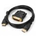 HDMI v1.4 Male to Male Connection Cable w/ HDMI Female to 24+5 DVI Male Adapter - Black (153cm) HDMI v1.4 Male to Male Connection Cable w/ HDMI Female to 24+5 DVI Male Adapter - Black (153cm)