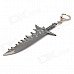 003 Cool Wolf Tooth Style Zinc Alloy Key Chain - Antique Brass
