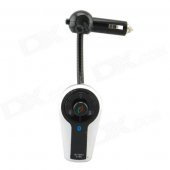 BT-518E 0.4" LCD Bluetooth V2.1 Handsfree Car Kit w/ MP3 Player / FM Transmitter / A2DP - Black