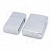 JINJIAN 4933 Aluminum Alloy Kerosene Windproof Lighters - Silver (Pair)