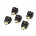 90 Degrees Angle Gold-Plating HDMI V1.4 Male to Female Adapters - Black + Golden (5 PCS) 90 Degrees Angle Gold-Plating HDMI V1.4 Male to Female Adapters - Black + Golden (5 PCS)