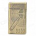 Wind Resistant Pistols Pattern Zinc Alloy Butane Jet Lighter - Antique Golden