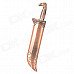 309 Dragon Pattern Curved Sword Style Windproof Butane Jet Torch Lighter - Copper