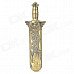 308 Dragon Phoenix Pattern Straight Sword Style Windproof Butane Jet Torch Lighter - Bronze