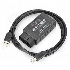 ELM327 Wi-Fi / USB Interface OBD II Car Diagnostic Scanner Tool - Black (12V) ELM327 Wi-Fi / USB Interface OBD II Car Diagnostic Scanner Tool - Black (12V)