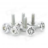 DIY 6mm Hotwheels Style Motorcycle Mounting Screws - Silver (8 PCS)