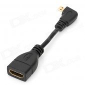 Micro HDMI Male to HDMI Female Adapter Cable - Black