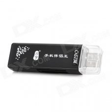 Kawau C229 USB Multi-Function USB 2.0 3-in-1 TF / Mini SD / M2 / SIM Card Reader - Black Kawau C229 USB Multi-Function USB 2.0 3-in-1 TF / Mini SD / M2 / SIM Card Reader - Black