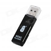 Kawau C296 USB 2.0 Multi-in-1 SD / MMC / TF / T-Flash Card Reader - Black