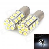 115750-27W 1157 / BAY15D 5W 300lm 27-SMD 5050 LED White Light Car Lamps - (DC 12V / 2 PCS)