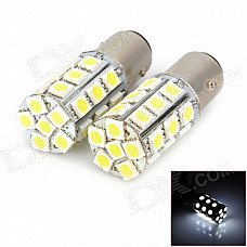 115750-27W 1157 / BAY15D 5W 300lm 27-SMD 5050 LED White Light Car Lamps - (DC 12V / 2 PCS) 115750-27W 1157 / BAY15D 5W 300lm 27-SMD 5050 LED White Light Car Lamps - (DC 12V / 2 PCS)
