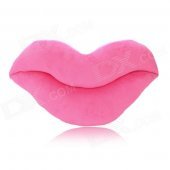 Sexy Lip Shape Short Plush + PP Cotton Back Cushion - Pink