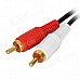 2-RCA Male to 2-RCA Male Connection Cable - Black + White + Red (140cm) 2-RCA Male to 2-RCA Male Connection Cable - Black + White + Red (140cm)
