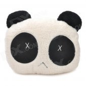 002 Cry Expressional Panda Plush Throw Pillow - Black + White (Size: S)