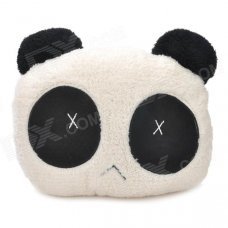 002 Cry Expressional Panda Plush Throw Pillow - Black + White (Size: S)