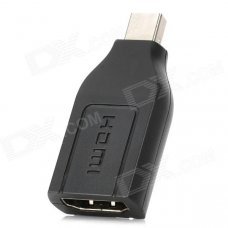 Mini DisplayPort Male to HDMI Female Adapter - Black Mini DisplayPort Male to HDMI Female Adapter - Black