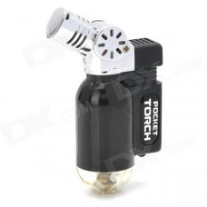 105 Mini Windproof Butane Jet Torch Lighter - Black