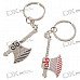 Stainless Steel Mini Axes Couple's Keychains (2-Piece Set)