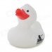 121203 Cute Duck Style Rubber Latex Bath Toy for Kids - White + Red