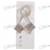 Stainless Steel Mini Note Book Couple's Keychains (2-Piece Set)