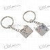 Stainless Steel Mini Note Book Couple's Keychains (2-Piece Set)