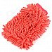 Double-Side Elastic Chenille Fiber Car Washing Glove - Red Double-Side Elastic Chenille Fiber Car Washing Glove - Red