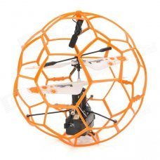SH 6042 Rechargeable 3.5-CH IR Remote Controller R/C Fly Ball with Gyro - Orange SH 6042 Rechargeable 3.5-CH IR Remote Controller R/C Fly Ball with Gyro - Orange