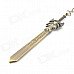 Animation Style Zinc Alloy Sword Keychain - Bronze
