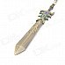 Zinc Alloy Sword Shaped Keychain - Bronze