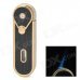 Windproof Stainless Steel Butane Jet Torch Lighter w/ LED Indicator - Black + Golden Windproof Stainless Steel Butane Jet Torch Lighter w/ LED Indicator - Black + Golden