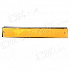 Lightweight 10-Hole Blues Harmonica - Black + Golden