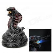 Unique Cobra Shape Windproof Butane Gas Lighter - Black
