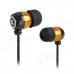 E11 Aluminum Alloy In-Ear Stereo Earphone - Golden + Black (125cm Cable)