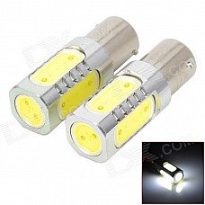 LY236 1156 5W 480lm 5-LED White Light Car Turning Brake Signal Bulbs - Yellow + Silver LY236 1156 5W 480lm 5-LED White Light Car Turning Brake Signal Bulbs - Yellow + Silver