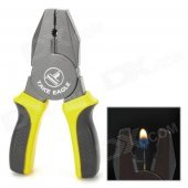 Pliers Shaped Plastic + Metal Butane Lighter - Black + Yellow