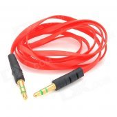 3.5mm Male to Male Stereo Aux Car Audio Cable for Iphone+ Ipod + More - Red + Black (100CM)