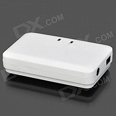 Universal Rechargeable 3.5mm Jack Wireless Bluetooth v2.0 Music Receiver for Iphone / Ipad - White Universal Rechargeable 3.5mm Jack Wireless Bluetooth v2.0 Music Receiver for Iphone / Ipad - White