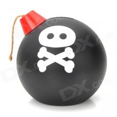 Cool Funny Bomb Shape Coin Bank w/ Sound & Shake - Black + White + Red (3 x AA)