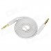 3.5mm Male to Male Audio Connection Flat Cable - White (1m) 3.5mm Male to Male Audio Connection Flat Cable - White (1m)