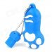 Creative Cat Paw USB 2.0 Flash Drive w/ Chain - Blue + White (8GB)