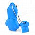 Creative Cat Paw USB 2.0 Flash Drive w/ Chain - Blue + White (8GB)